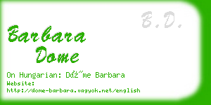 barbara dome business card